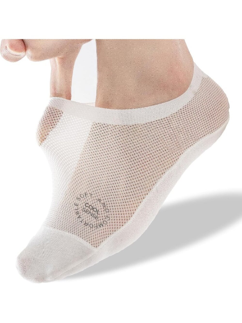 🧦Women‘s Black White 6 pairs Cool Sense Thin Non-Slip Nylon Diabetics Socks